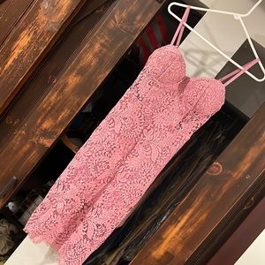 Pink lace Bebe dress